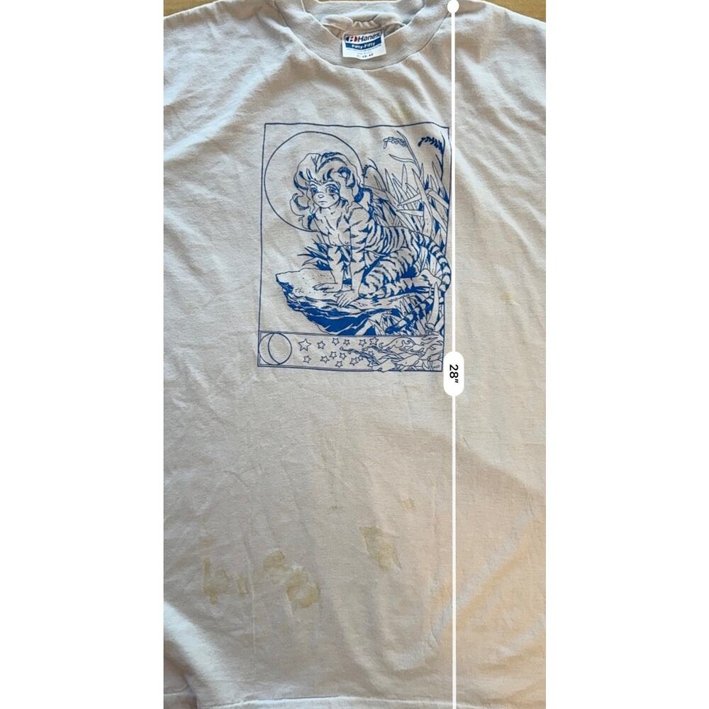 1988 Single Stitch Neko Tigress Spirit Halo Art Tee Deadstock Never Worn XL - Picture 8 of 13